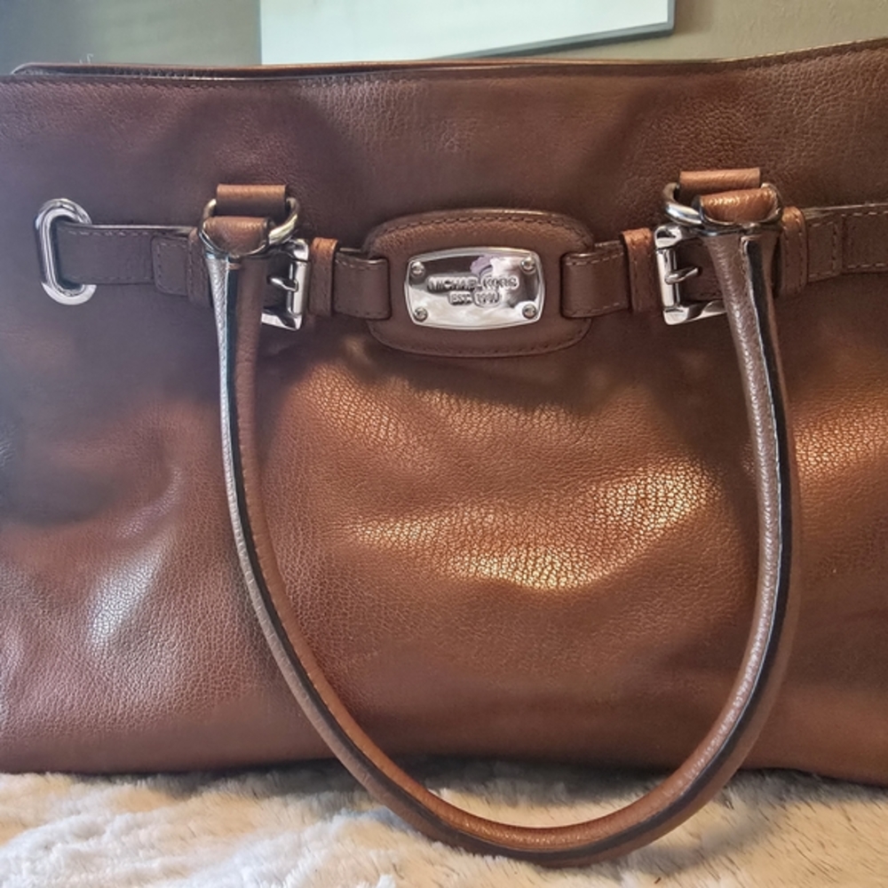 Michael Kors Brown Leather Tote Bag